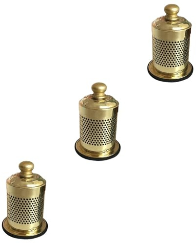 Hoement 3pezzi Portatile Rame Bruciatore Per Coni Agopuntura Design Antifumo Trattamento Termico Per Facile Usare Colore Casual