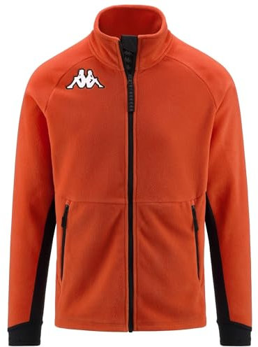 Kappa - Felpa con Zip, Uomo, Arancione, Poliestere, Sci, 6CENTO 687N, Taglia: M