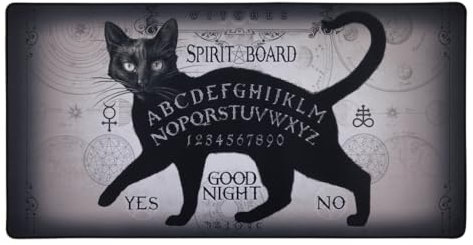 Konix Alchemy Tapis de Souris Gaming XXL 90 x 46 cm - Surface Microfibre antidérapante - Caoutchouc - Motif Planche de Ouija - Noir