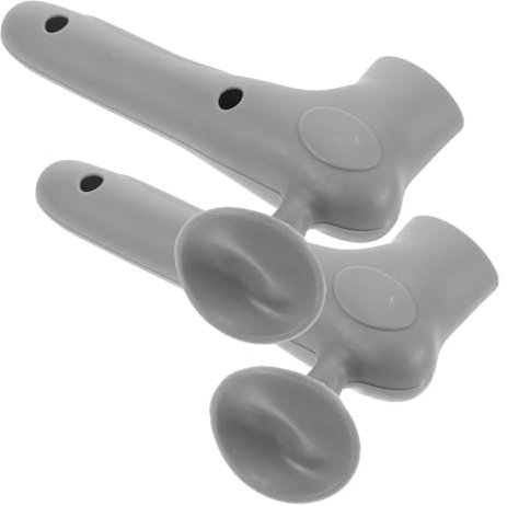 TOGEVAL 2pcs Door Handle Glove Suction Cup, l Shape Door Protector Sleeve Mute Cover for Child Safety and Wall Protection, Grey