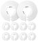 Radiator Pipe Covers White Collars, 8 Pieces Radiator Pipe Covers, Pipe Covers White Strong, Wall Pipe Tube Decoration, Plastic Covers for Radiator Pipes, Pipe Covers Sleeve for 16 mm Diameter Pipe