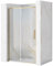 Rea Porte de douche Rapid Slide 130 Gold Brush Verre trempé de sécurité transparent 6 mm (Or brossé)