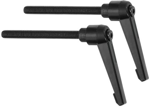 QUARKZMAN 2 Piezas M8 x 80mm Manija de Perillas Ajustables con Rosca Macho Botón de Empuje Trinquete de Liberación Rápida Perno Giratorio para Maquinaria de Torno, Negro