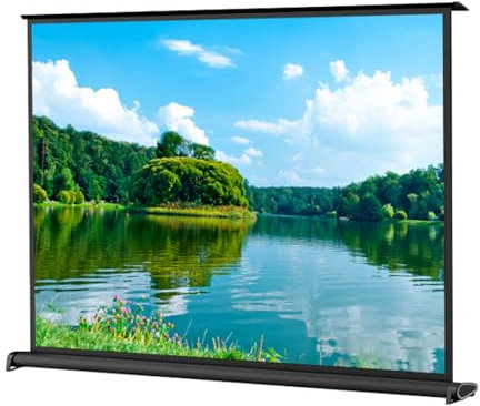 RIFWOVE Pantalla De Proyector De 40 Puadas Sobremesa, Pantalla De Proyector De Pie Portátil, Pantalla De Imagen HD, Puede Utilizar En Interiores Y Exteriores, Formato 4:3 Pantalla De Películas(30)