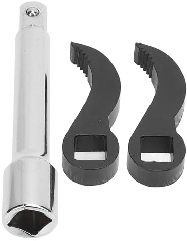 3 PCS Set Ensemble de Barre de Carrosserie, Tête D'adaptateur de Clé à Levier, Avec 1/2 Pouces D'entraînement Carré Adaptateur de Pied de Biche tour de Tête et Barre D'extension