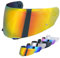 Visiera Casco Moto per i90/ i91/HJ-33,Visiera per Casco Integrale,Sostituzione della Visiera della Lente del Casco del Parabrezza del Motocicl (Rosso cromo)