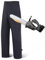 Chainsaw Protective Pants For Forestry Work - Chainsaw-Resistant Trousers With CE Certification, Lightweight Polyester/PE Material (Black/red)(Black,Large)