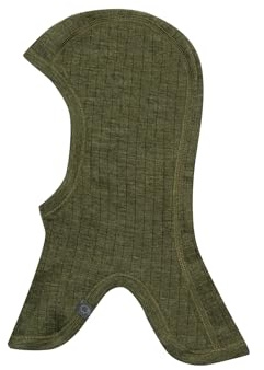 Dilling Slip-on hat for babies and children made from 100% organic merino wool, Dark green mottled, One Size