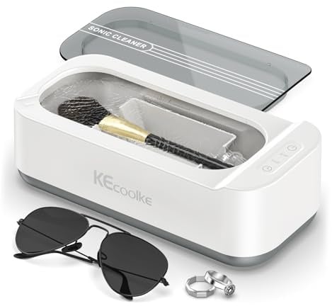 Ultraschallreinigungsgerät Ultraschallreiniger Ultraschallgerät KECOOLKE 400ml Sonic Cleaner mit digitalem Timer für Brillen, Ringe, Münzen, Fingerringe, Geld