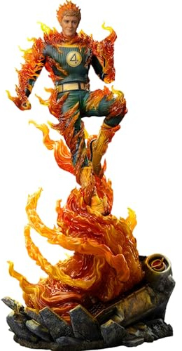 Iron Studios Statue Art Scale 1/10 menschliche Fackel (blauer Anzug, Fantasie-Vier, 30 cm)