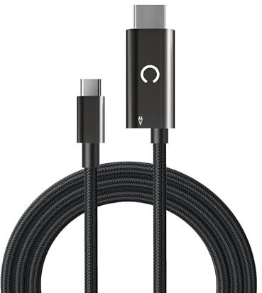 Konix Câble Dock-Free USB-C vers HDMI pour console Nintendo Switch 2 - Compatible 4k - Noir