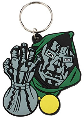 Marvel Dr Doom Face Rubber Keychain
