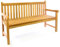 Divero 3-Sitzer Gartenbank Valencia – zertifiziertes Teak A++ hochwertiges Teakholz, unbehandelt – Länge: 150 cm – Farbe: Braun