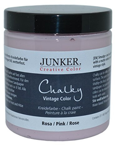 Peinture à la craie Chalky Vintage Color, Junker Creative Color, 250ml, Rose