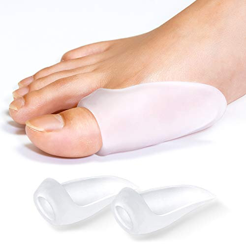 Promifun Lot de 10 coussinets et coussins en gel pour oignons, protège-oignons pour gros orteil, soulage la douleur du pied due au frottement, au frottement et à la pression