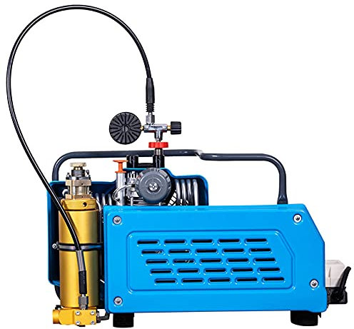 TUXING 4500PSI Diving Air Compressor,Pcp Compressor,Built-in Oil Water Separator, for Filling Diving Scuba Tank,Firefighting,Water Sport, Pcp Air Rifle 220V 50HZ Single Phase Motor (TXEDM043) Blue
