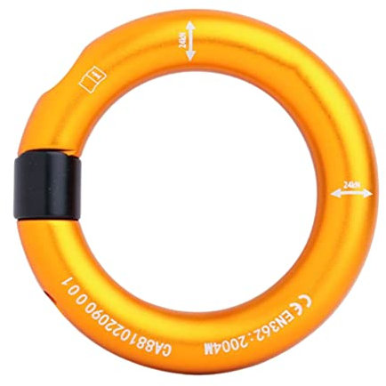 wueiooskj Anillo de Rappel Conector Slackline montajes de Equipos Anillos Resistentes y duraderos Conectores de rodamientos Profesionales, Dorado