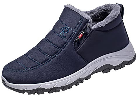 Scarpe da Neve Uomo Eleganti Antipioggia Comode Scarpe Trekking Scarpe da Neve Offerta Impermeabili Montagna Stivali Imbottiti Foderato Stivaletti Antiscivolo Calde Scarponcini Scarpe Invernali