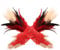 Darryy Mardi Gras Kostüme Gothic Feder Manschette Handgelenk Armband für Halloween (Rot)