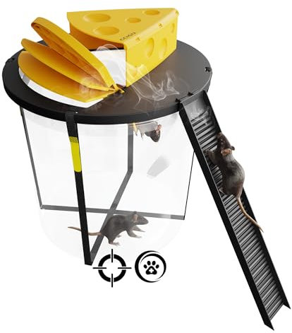 CCIGU ökologische Lebendfalle Ratte [HOCHWIRKSAME FANGWIRKUNG] I mühelose Kontrolle & Abtransport I 100% Sicher für Menschen & Haustiere I Mausefalle waschbar