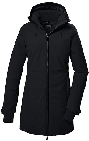 killtec Damen Funktionsparka/Parka mit Kapuze KOW 307 WMN PRK, schwarz, 40, 41821-000
