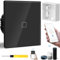 Acmerota Smart Lichtschalter Schwarz Smart Home Wandschalter Touch Lichtschalter Smart Alexa Wlan Lichtschalter Wifi Touch Schalter Unterputz Unterstützt Alexa, Google Home, 1 Fach 1 Wege
