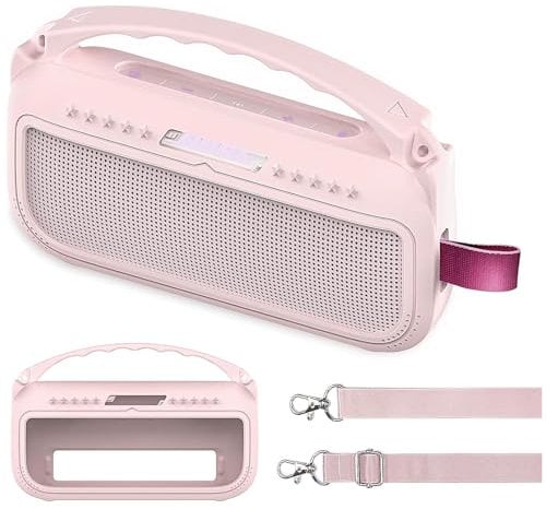 BCWEGION Silicone Carry Case for Bose SoundLink Flex 2nd Gen Speaker, Portable Soft Silicone Protective Case with Carabiner and Shoulder Strap (Case for Gen1/2, Speaker Not Included)