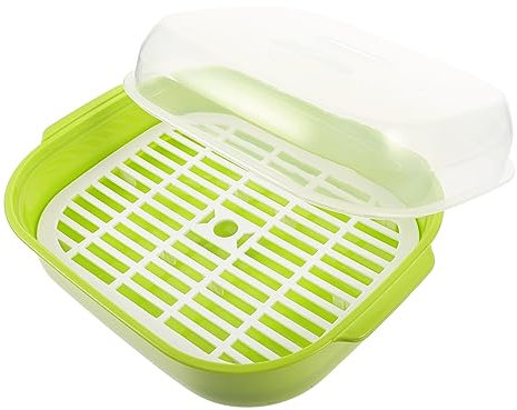 INOOMP 1Pieza Cesta Vaporera de Microondas Calentar Bollos Vapor Material Ecológico con Orificio de Ventilación Cocina Color Aleatorio