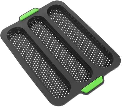 BESPORTBLE Silikon Brotbackform mit Mulden Antihaftbeschichtete Baguette backform aus Flexiblem Hitzebeständigem Material Backform Brot für Knusprige Französische Baguettes Geeignet für Heim