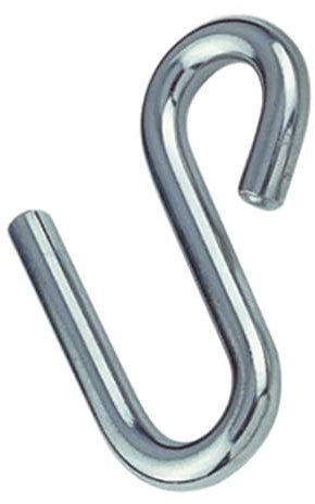 Yacht Steel S-Haken, Edelstahl, 6mm, 64mm