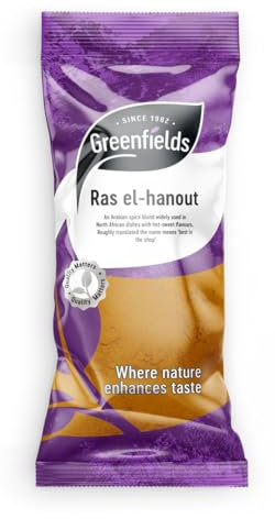 Greenfields Ras El Hanout Spice 75g, Moroccan Spice Blend, High Moroccan Quality Spice Blend