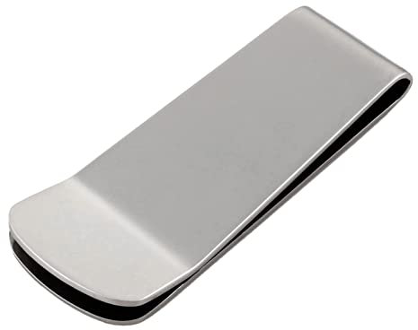 DonDon Geldscheinklammer Edelstahl Silber
