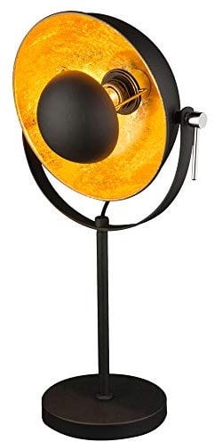 Globo Tischleuchte XIRENA Chrom schwarz, Metall schwarz goldfarben