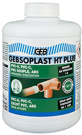colle pour pvc - gebsoplast ht plus - pot de 250ml - avec pinceau - geb 504855