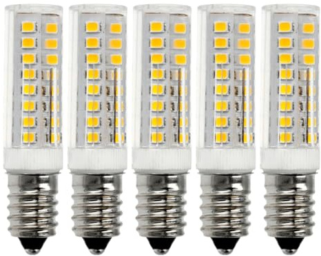 JANDEI 6W 4000ºK E14 Miniatur Blase LED Birne 5 Stücke, Natürliches Weiß