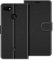 COODIO Coque en Cuir pour Google Pixel 3A, Étui Housse Pochette Fonction Stand pour Google Pixel 3A, Noir