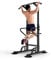 DlandHome Power Tower Groß verstellbar multifunktionale Kraftstation Fitness Krafttraining Dip-Stationen Klimmzugstange, Kraftturm, für Zuhause mit Klimmzugstange, Liegestützgriffe Höhe 155~230 CM