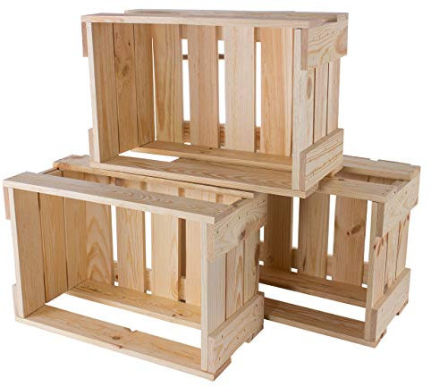 moooble - Caja para Botellas de Vino (46 x 30,5 x 24 cm, Madera), diseño clásico