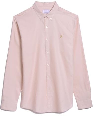 Farah Mens Long Sleeve Shirt Pink XL
