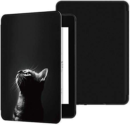 Étui en Cuir pour Kindle Paperwhite 4(10Ème Génération - Modèle 2018), JMH Housse De Protection Intelligente avec Dragonne/Réveil Automatique/Sommeil