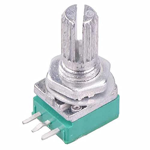 10 x 10K Lineares Potentiometer, 9 mm, gerändelt, 6 mm Metallschaft (10 Stück)