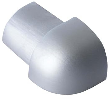 Dalsys angolo esterno per profilo piastrelle 12,5mm, profilo quarto di cerchio in alluminio anodizzato argento opaco