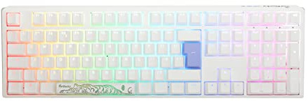 Ducky One 3 Classic Fullsize USB RGB Mechanical Gaming Keyboard Cherry Red - Pure White UK Layout