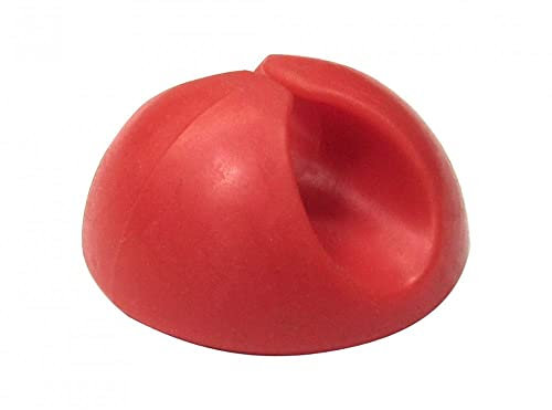 World of Data - Scrivania a canale singolo - Gadget - Autoaderente - Gestione dei cavi semplice ma efficace - Confezione da 20 (ROSSO)