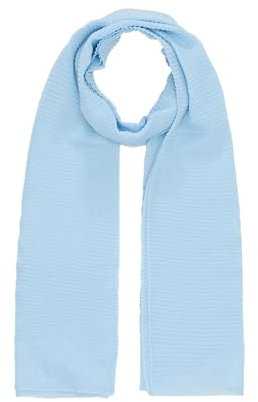 s.Oliver Damen Schal, Schal Plissee, Blau, Einheitsgröße EU