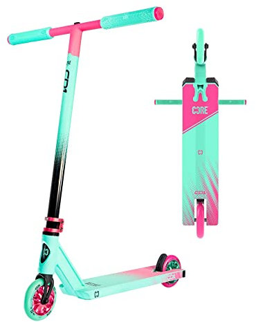 CORE CD1 Stunt Scooters - Kids Scooter, Stunt Scooter For Kids Ages 8-12, Pro Scooters For Teenagers & Kids, Freestyle, Skatepark Perfect for Beginners Boys and Girls, Best Trick Scooter - Pink/Teal