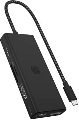 ICY BOX USB-C Docking Station (9-in-1) für 3 Monitore (2X HDMI & 1x DP), 4K 60Hz, 3-Fach USB 3.0 HUB, 100W Power Delivery, SD Kartenleser, IB-DK4011-CPD