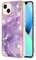 IMIRST Basic Case Compatiable with iPhone 14 IMD Soft TPU Silicone Bumper Matte Marble Scratch-Resistant Slim Protective Phone Case Back Cover for Apple iPhone 14，YBI Purple