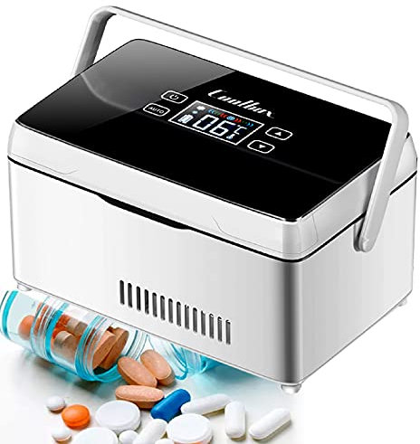 Dispositivo di raffreddamento per medicinali per frigorifero per insulina da viaggio, frigorifero portatile per farmaci Contenitore per celle frigorifere per insulina per mantenere fresco il farm