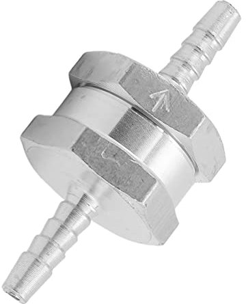 Rückschlagventil 4Mm, Öl-Benzin-Rückschlagventil, Rückschlagventil, Rückschlagventil, Aluminiumlegierung, Universell für Kraftstoff, Benzin, Öl, Benzin, Wasser-Rückflussverhinderung (4mm)